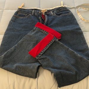 GUC LL Bean Fleece-Lined Flannel Jeans